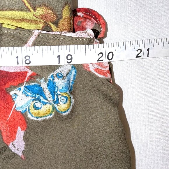 Maeve | Anthropologie Vallita Off-The-Shoulder Blouse Green Motif | Size XS - Picture 9 of 10